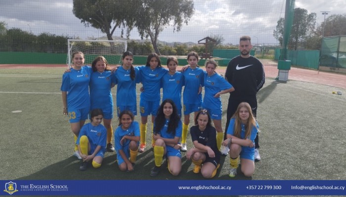The English School Girls' Football Team vs Senior School